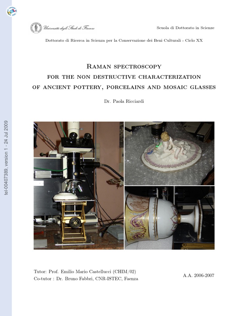 Raman Spectroscopy of Ancient Ceramics | PDF | Pottery | Porcelain