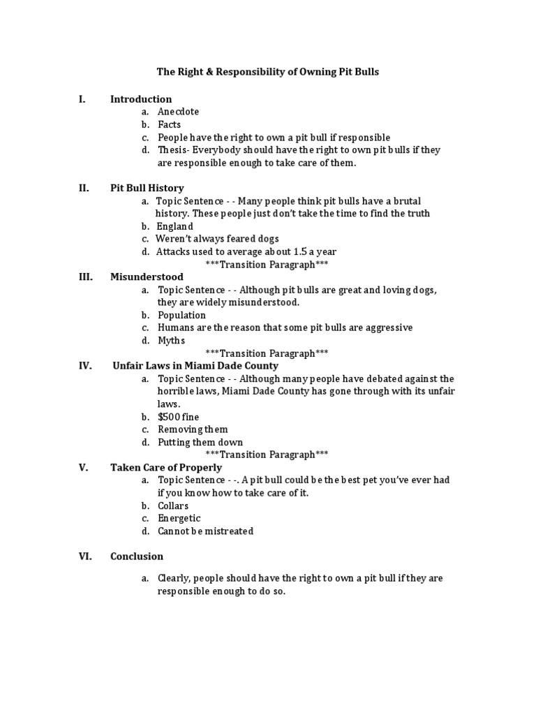 Persuasive speech on pit bulls picture