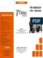 Folder Pos Graduação FATEC