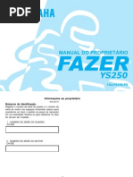 Manual Yamaha Fazer YS250cc