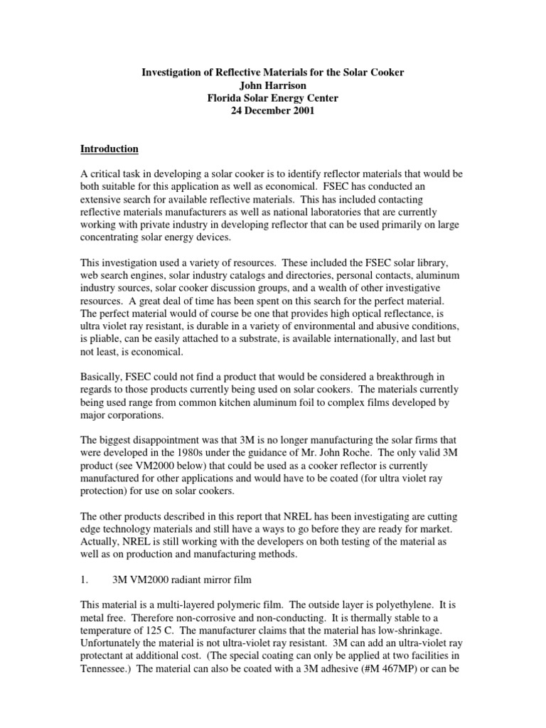 Reflective Materials Report PDF Mirror Aluminium Foil