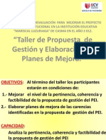 TALLER DE PROPUESTA DE GESTIÓN - PRESENTACIÓN 1