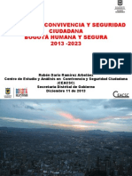 Presentación Plan Integral de Convivencia y Seguridad Ciudadana, PICSC 2013 - Bogotá