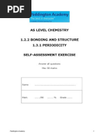 Bonding, Structure and Periodicity Extra Questions