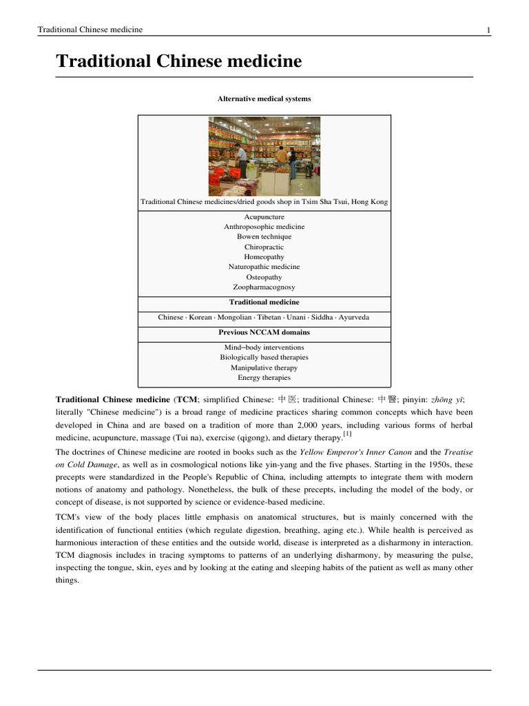 Traditional Chinese Medicine | PDF | Traditional Chinese Medicine ...