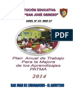Plan de Trabajo para La Mejora de Los Aprend. 2014 - II - Ee.162 San Jose Obrero