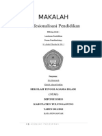 Makalah: Profesionalisasi Pendidikan