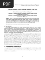 Applying Multiple Neural Networks On Large Scale Data: Kritsanatt Boonkiatpong and Sukree Sinthupinyo