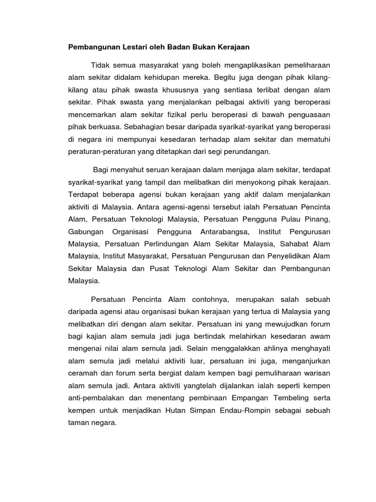 Badan Bukan Kerajaan Pdf