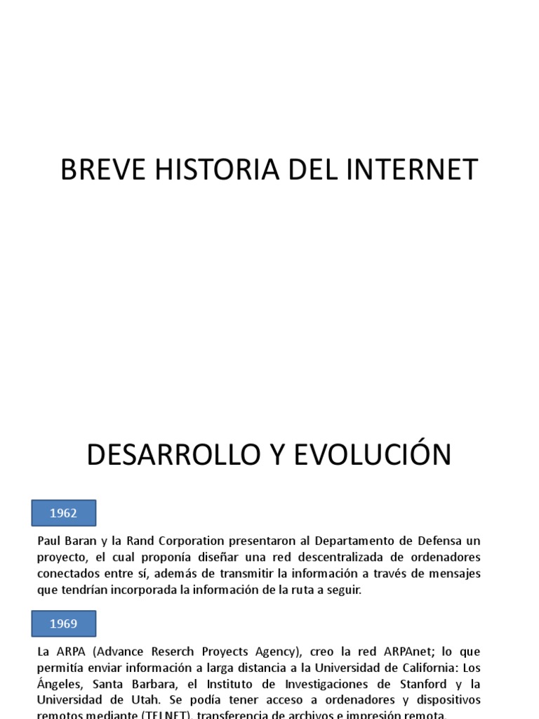Breve Historia Del Internet | PDF