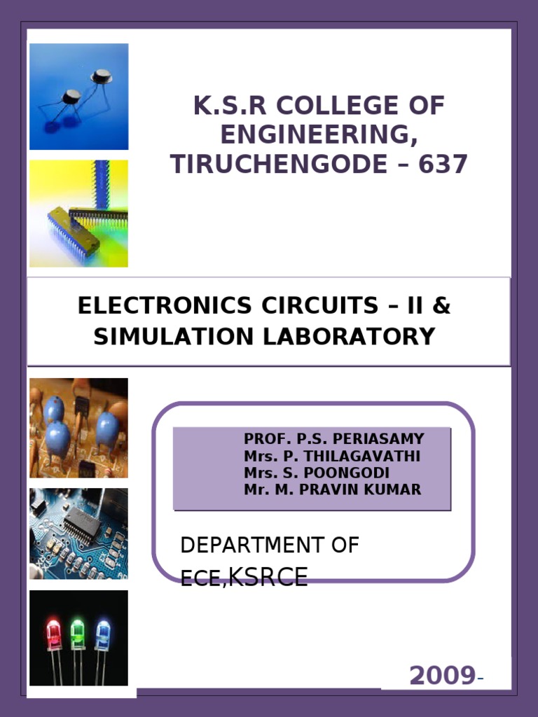 Cover DesignPRINT-Electronics Circuit 2 & Simulation | PDF