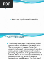 Topic 1.nature and Significance of Leadership