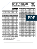 2013-14 Printable Schedule