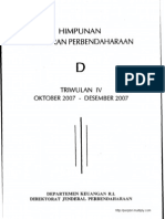 Himpunan Peraturan Perbendaharaan Tahun 2007 Triwulan 4