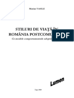 Marian Vasile Stiluri de Viata in Romania Postcomunista