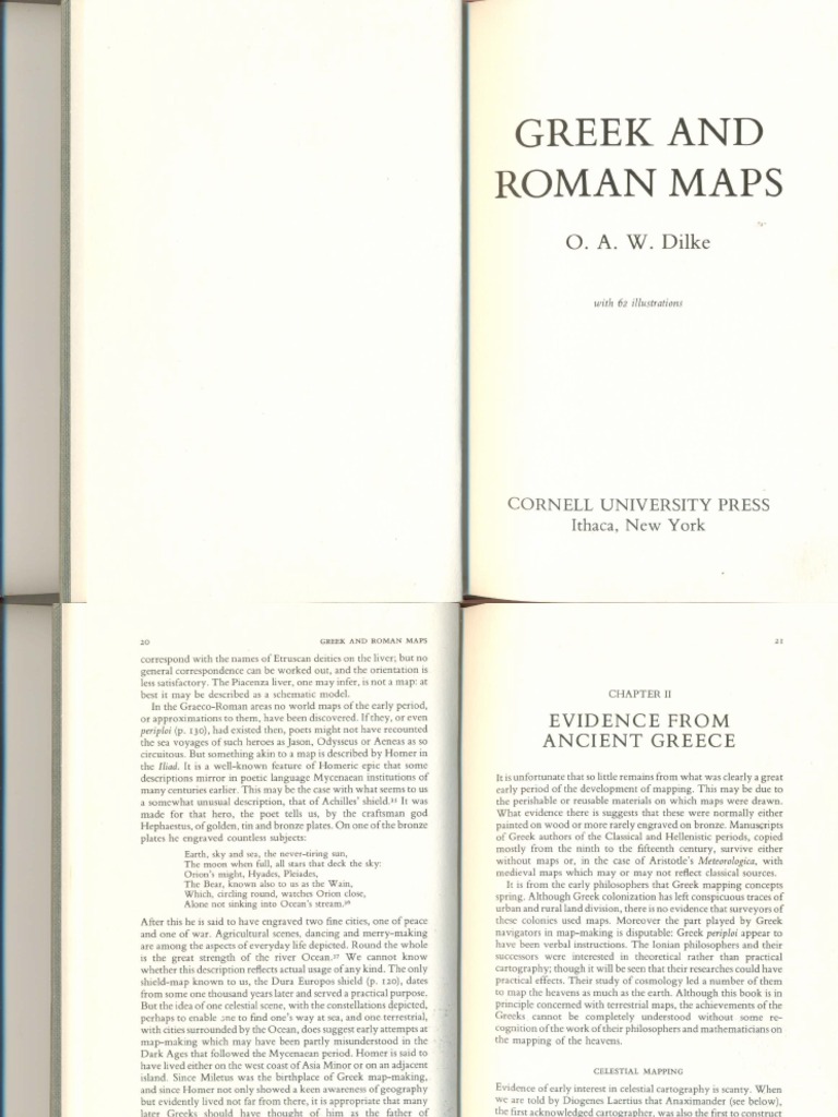 O A W Dilke Greek And Roman Maps