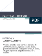 Cautelar - Arresto