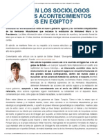 Artículo ¿Qué Dicen Los Sociólogos Sobre Los Acontecimientos Ocurridos en Egipto - Ssociólogos