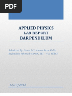 Bar Pendulum Lfhfhfab Report