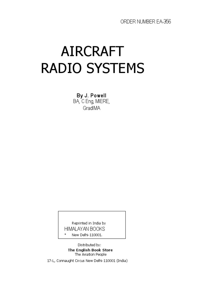 Aircraft Radio System PDF Frequency Modulation Antenna (Radio)