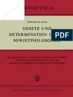 Rapp-Gesetz Und Determination in Der Sowjetphilosophie