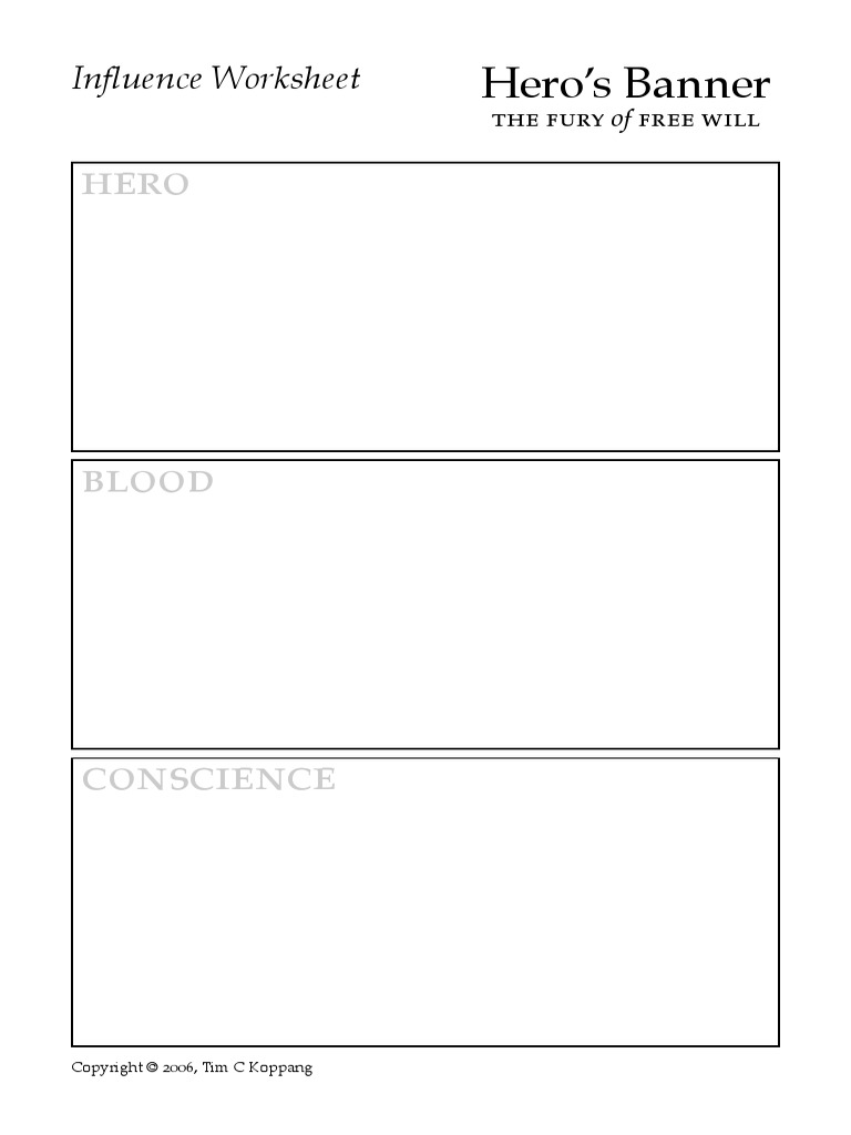HB Influence Worksheet | PDF