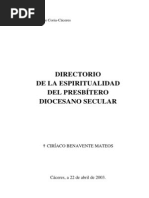 Directorio de La Espiritualidad Del Presbitero Diocesano Secular