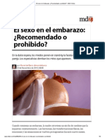 El Sexo en El Embarazo - ¿Recomendado o Prohibido - MDZ Online