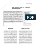 The Association Between Intraocular Pressure and Predictors of Coronary Heart Disease Risk in Koreans