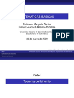 Teorema Del Binomio Documento PDF