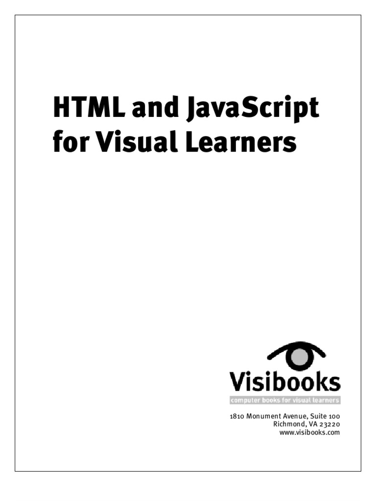 HTML & Javascript For Visual Learners Tutorial 1 - NoRestriction | PDF ...