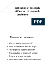 Conceptualization of Research and Identification of Research Problems