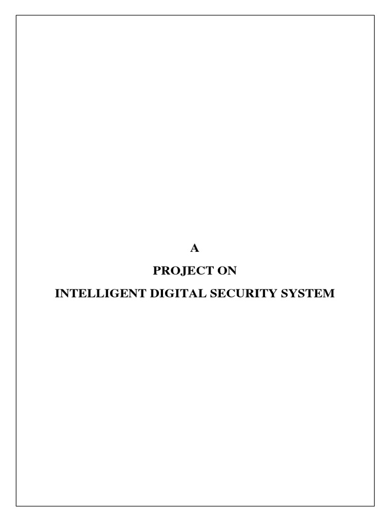 Intelligent Digital Security System Report | PDF | Resistor | Amplifier