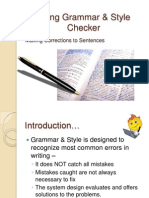 Using GrammarStyle Checker