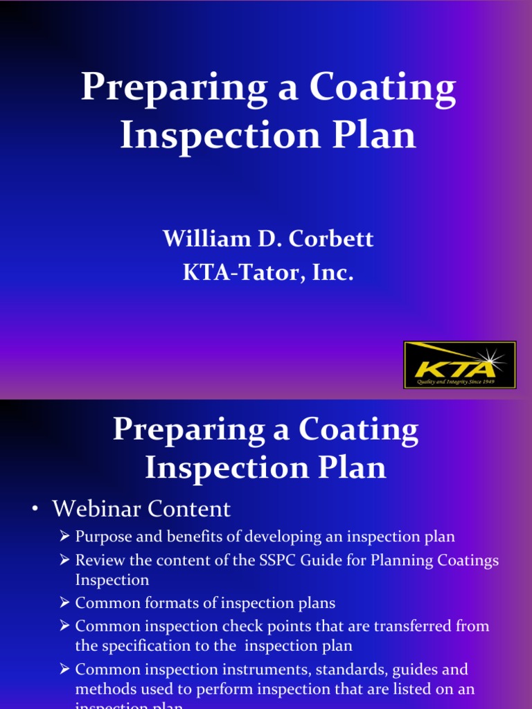 Coating Inspection Plan Essentials | PDF | Specification (Technical ...