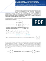 Module 1 Determinants:: F (A) K, Where A