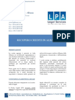 Brochure Recupero Crediti Albania LPA Studio Legale Albania Dec2013