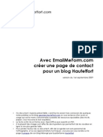 Créer Une Page de Contact Avec Emailmeform Sur Un Blog Hautetfort