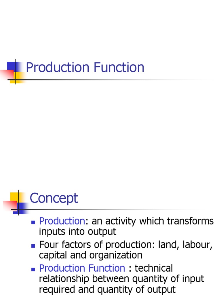 6production Function | PDF | Production Function | Long Run And Short Run