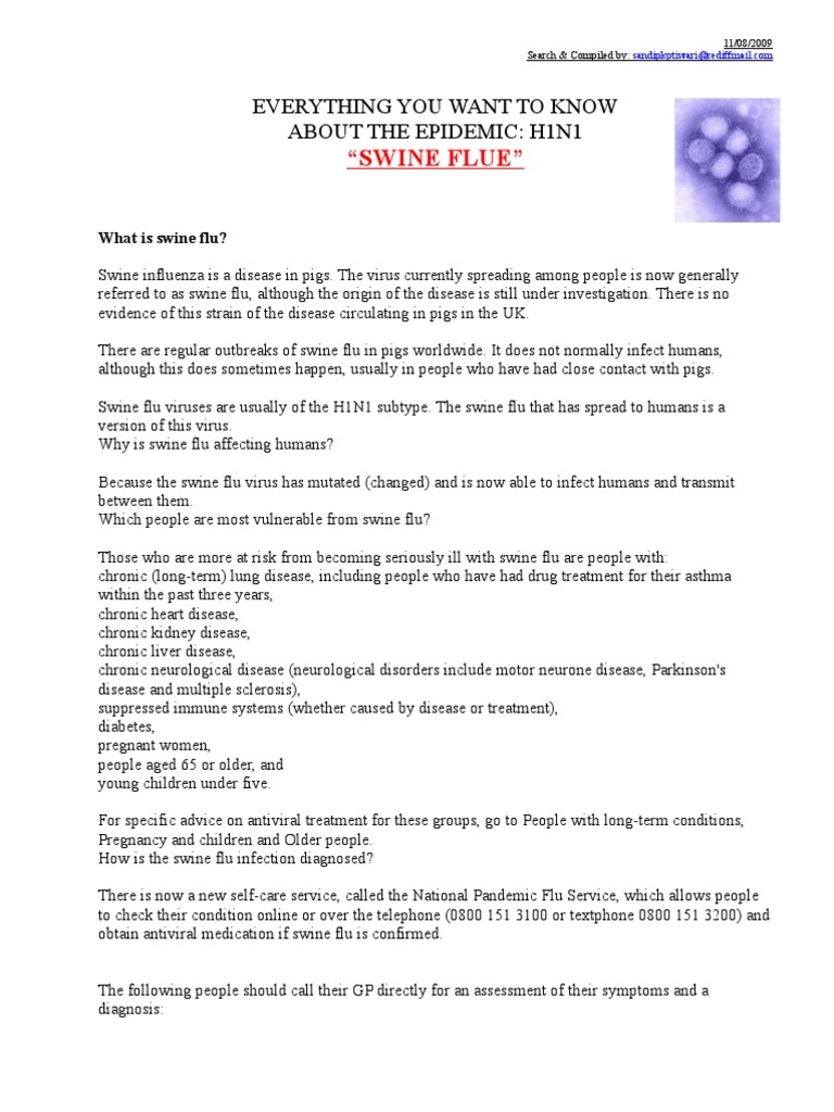 Understanding H1N1 Swine Flu Epidemic | PDF | Swine Influenza | Influenza