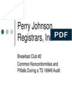 Common TS16949 Audit Findings - Perry Johnson
