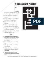 Science Crossword Puzzles: The Solar System