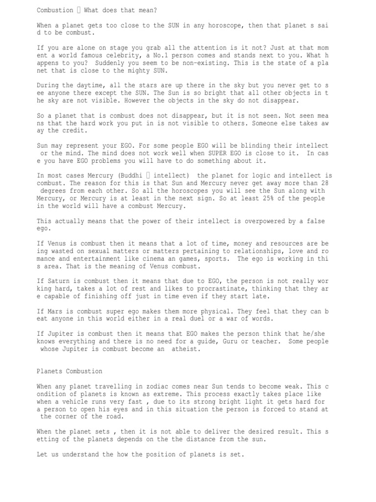 Combustion PDF Ancient Astronomy