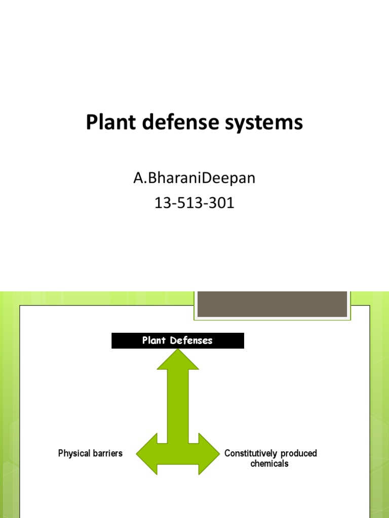 Plant Defense Systems PDF Organic Compounds Biology
