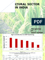 Agricultural Sector in India: Presented BY: Rajat Kumar - Tejeesh Chandra.P