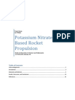 Potassium Nitrate Rocket Engine Ratios