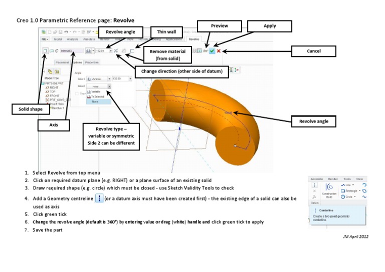 3 Creo+Revolve | PDF | Teaching Methods & Materials