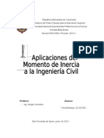 Aplicaciones Del Momento de Inercia en La Ingenieria Civil