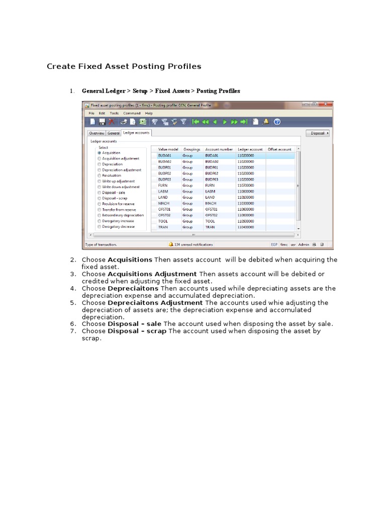 Fixed Asset Posting Profiles in D365 | PDF