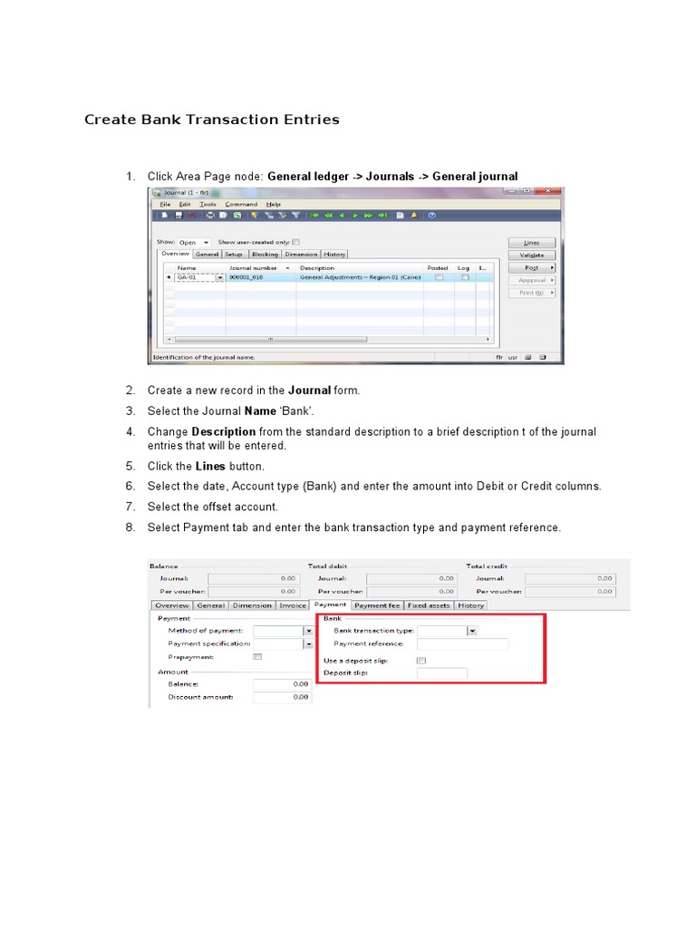 Bank Journal Entry Guide | PDF | Finance & Money Management